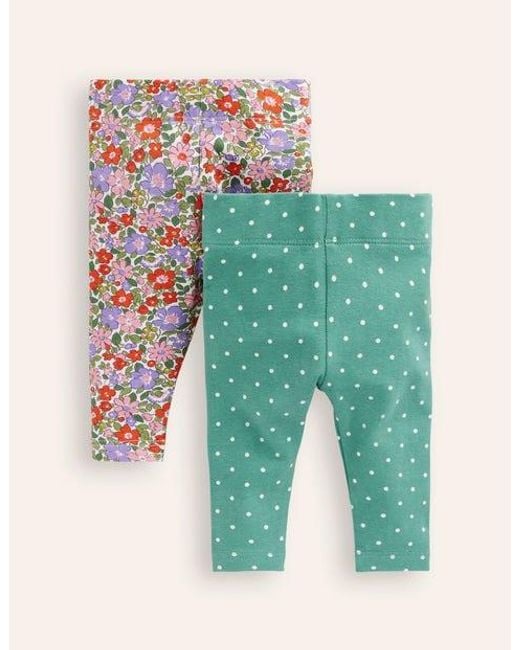 Boden Green Twin Pack Leggings Multi Baby