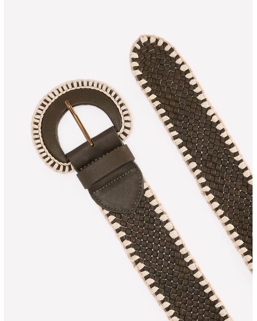 Boden Green Woven Stitch Belt