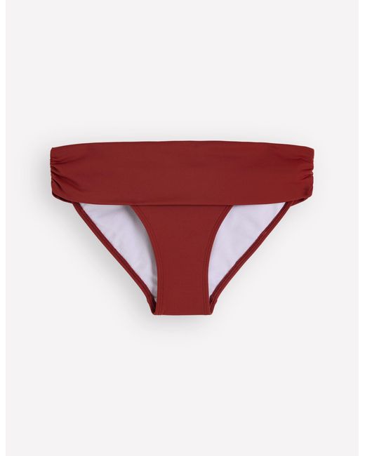 Boden Red Classic Fold Bikini Bottoms
