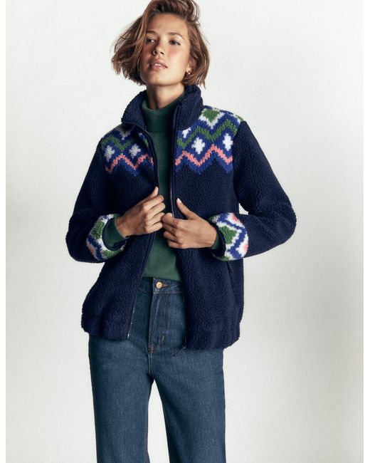 Boden Blue Alnwick Borg Jacket