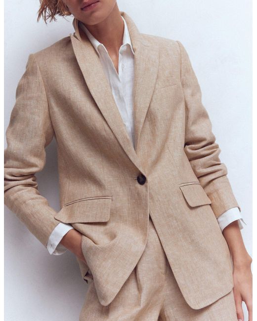 Boden Multicolor Woodbridge Linen Blazer-Amphora, Chambray