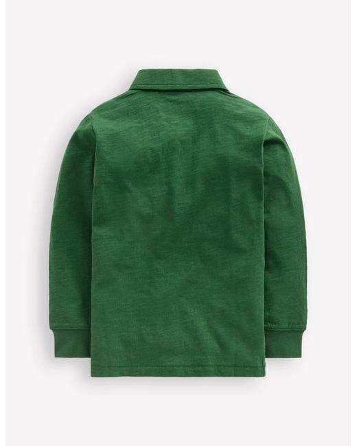 Boden Langärmliges Poloshirt Aus Flammgarn in Green für Herren