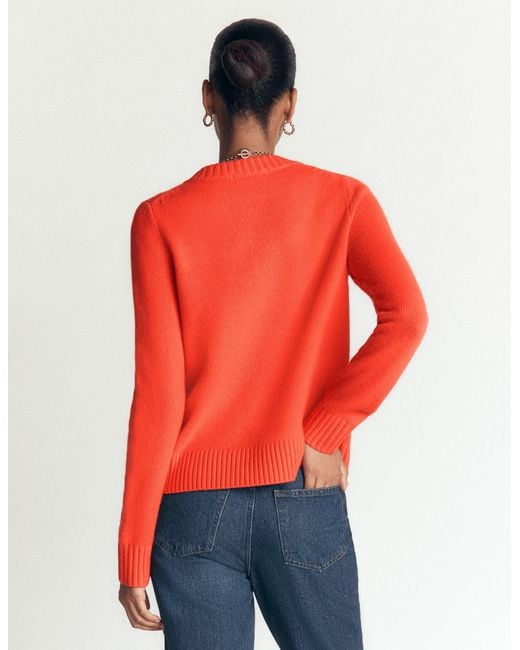 Boden Red Marta Merino Wool Cardigan