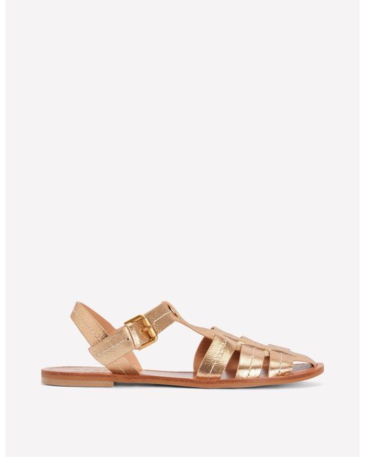 Boden Metallic Fisherman Flat Sandals