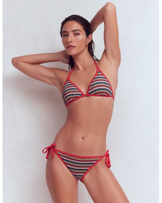 Boden Red Symi Reversible Bikini Bottoms