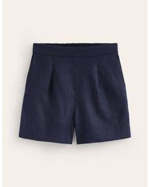Boden Blue Hampstead Linen Shorts