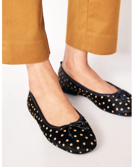 Boden Black Kitty Flexi Sole Ballet Pumps