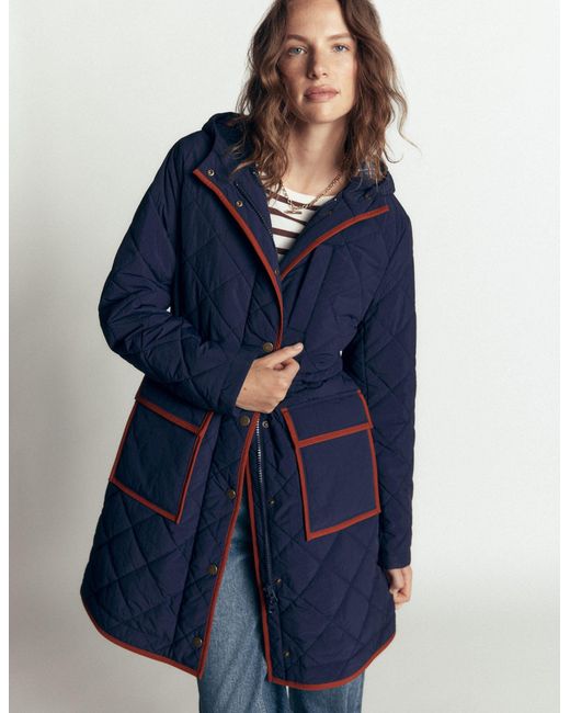 Boden Blue Quilted 4-In-1 Parka