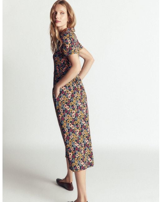 Boden Brown Heidi Jersey Midi Tea Dress