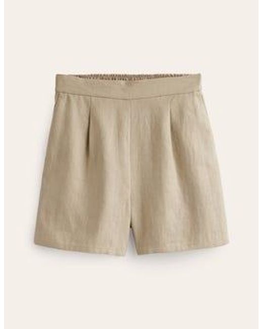 Boden Natural Hampstead Linen Shorts