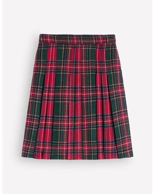 Boden Red Multi Panel Wool Blend Skirt