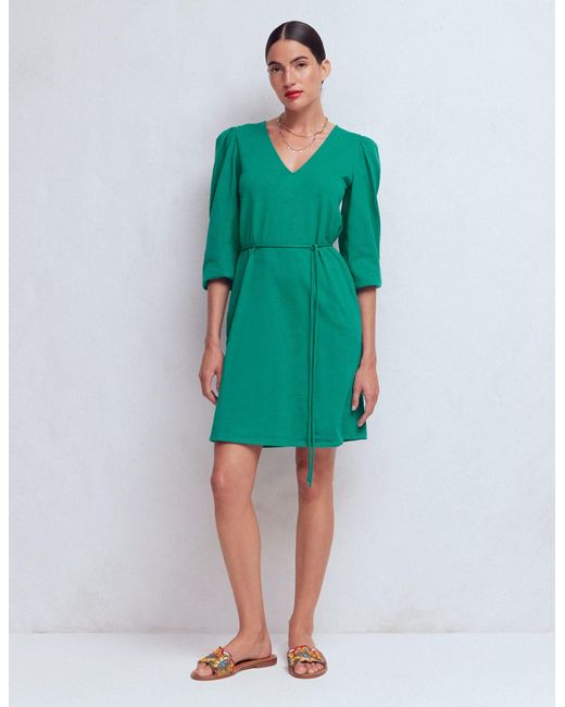 Boden Blue Cary V-Neck Short Dress