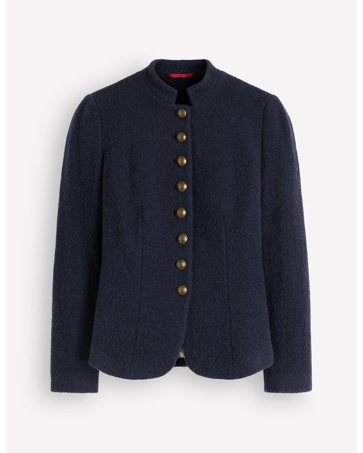 Boden Blue Hereford Boiled Wool Jacket