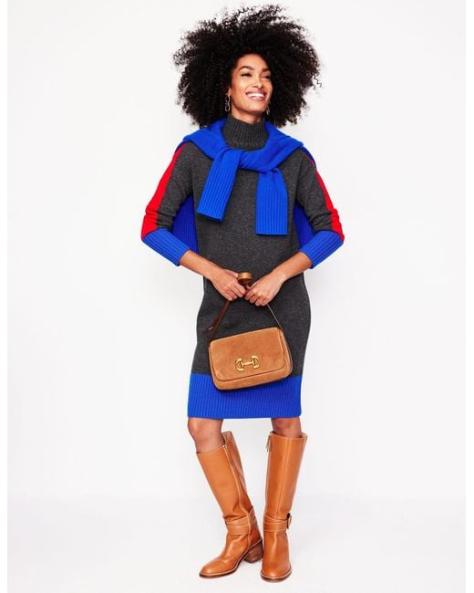 Boden Blue Polly Merino Knitted Dress