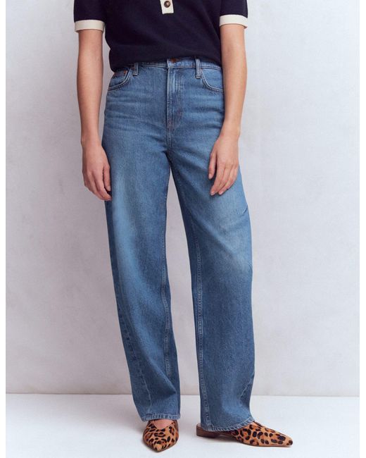 Boden Blue Barrel Jeans