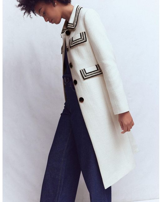 Boden Blue Pocket Detail Coat