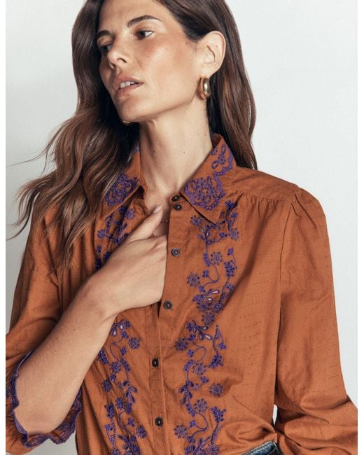Boden Blue Cotton Top