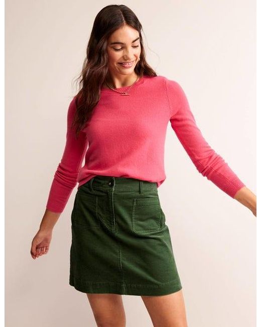 Boden Green Estella Cord Mini Skirt