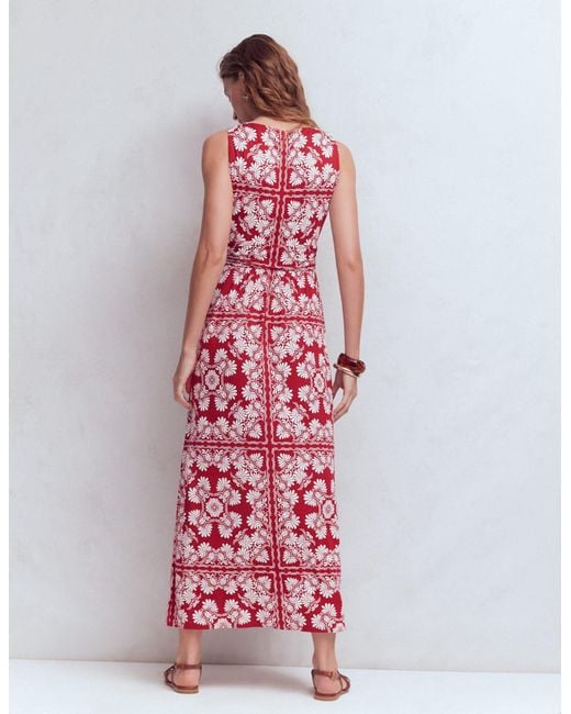 Boden White Antonia Jersey Maxi Dress