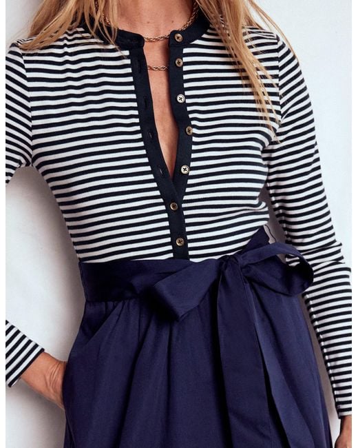 Robe À Boutons-Bleu Marine Boden en coloris Blue