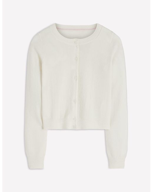 Boden Blue Eva Cashmere Cropped Cardigan