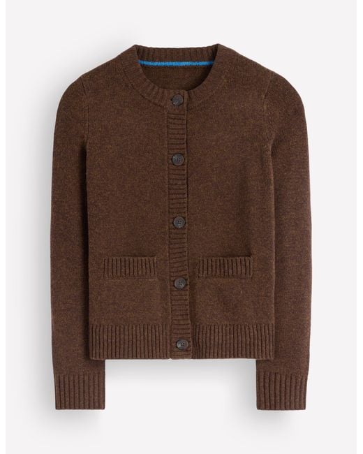 Boden Brown Marta Merino Wool Cardigan