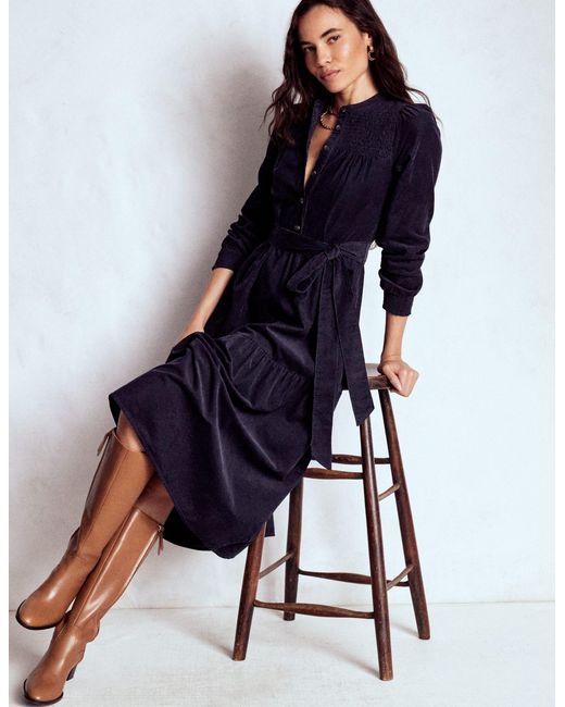 Boden Blue Cecily Cord Midi Dress