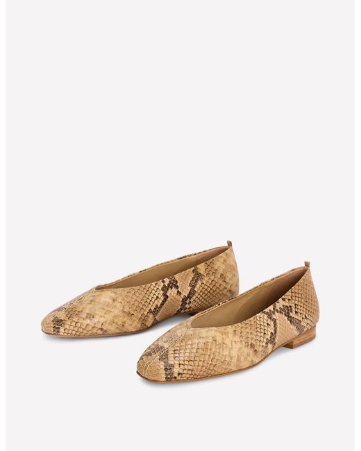Boden Natural High Cut Stitch Detail Flats