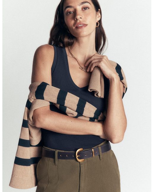 Boden Blue Annie Essential V Neck Vest Top