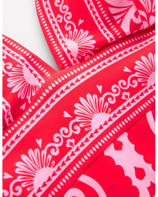 Boden Pink Porto V-Neck Swimsuit