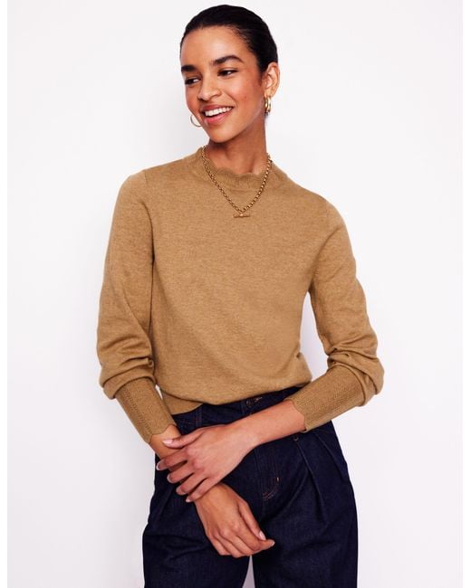 Boden Blue Imi Pullover Mit Muschelsaum