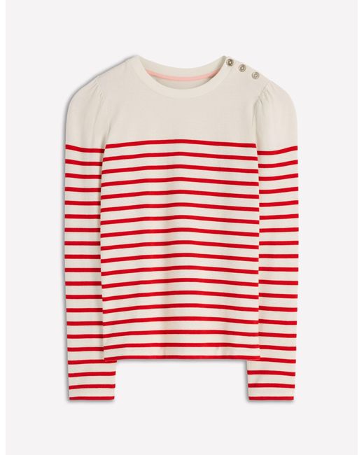 Boden Red Button Shoulder Mariner