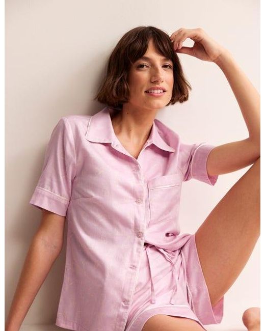 Haut de pyjama à manches courtes Boden en coloris Pink