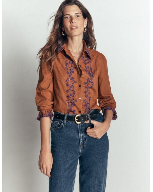 Boden Blue Cotton Top
