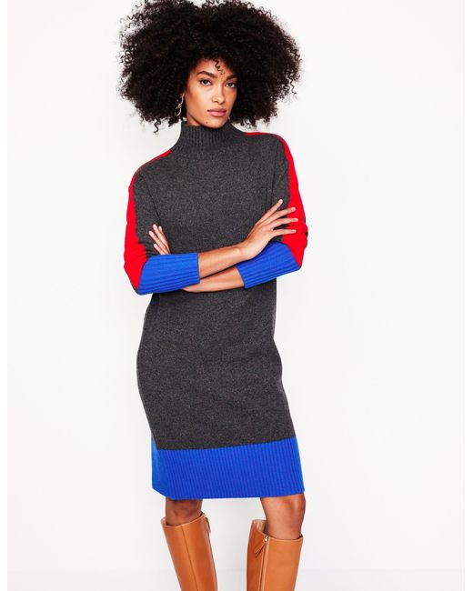 Boden Blue Polly Merino Knitted Dress