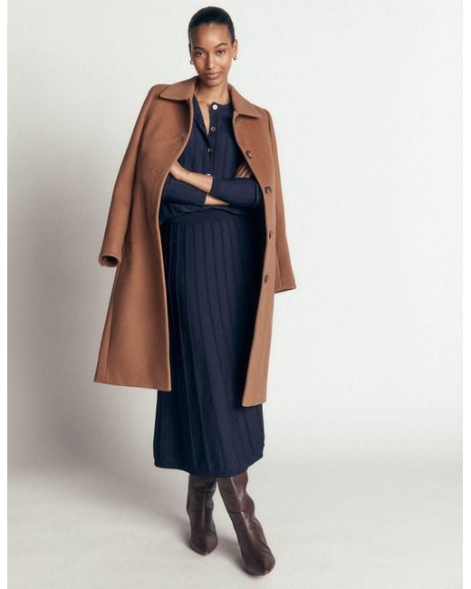 Boden Blue Ottoman Knitted Midi Skirt