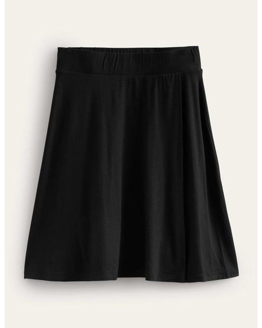 Boden Black Jersey Wrap Mini Skirt