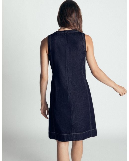 Boden Blue Lou Denim Shift Dress