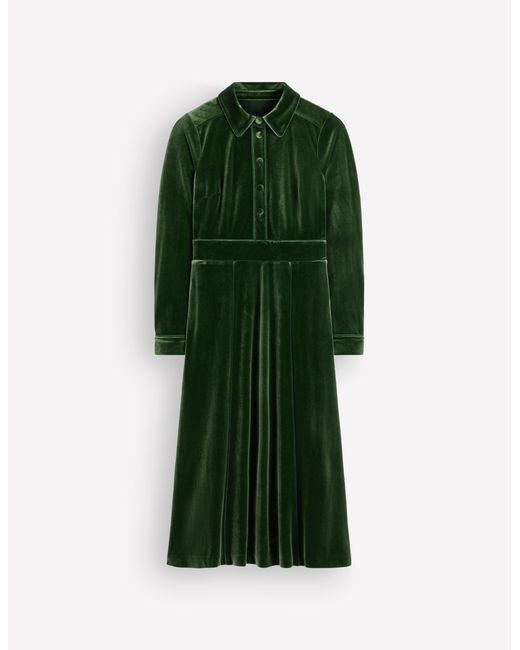 Boden Metallic Etta Piping Velvet Dress