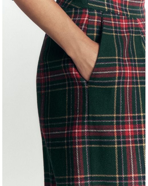 Boden Red Wool Blend Pleated Pants