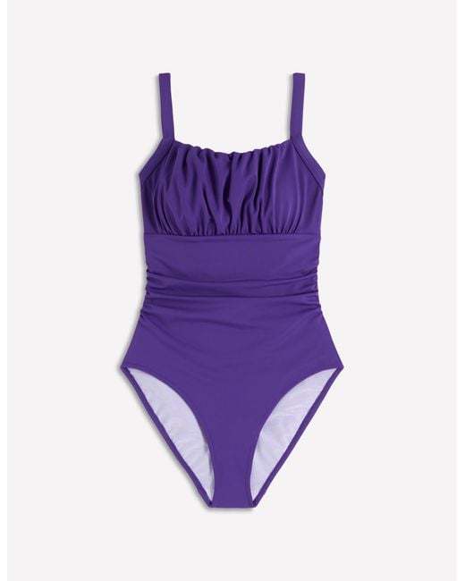 Boden Blue Skiathos Ruched Panel Swimsuit