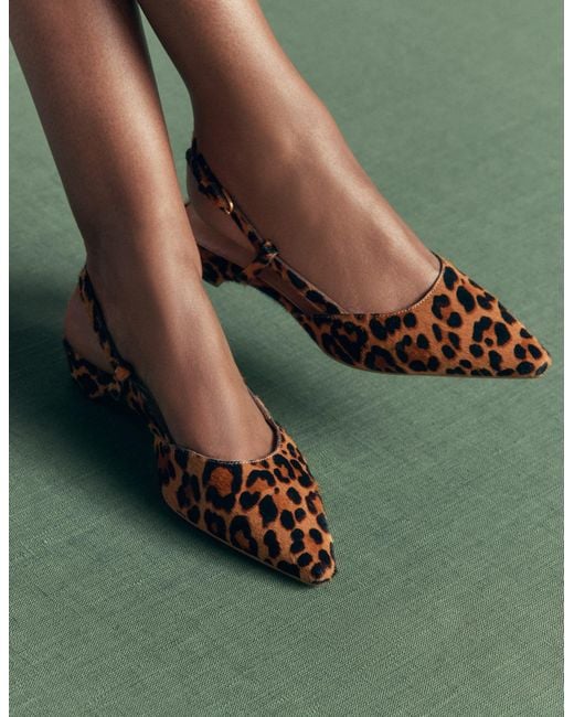 Boden Blue Mini Block Sling Backs