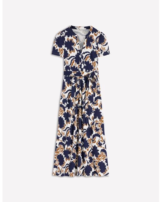 Boden White Naomi Jersey Midi Dress