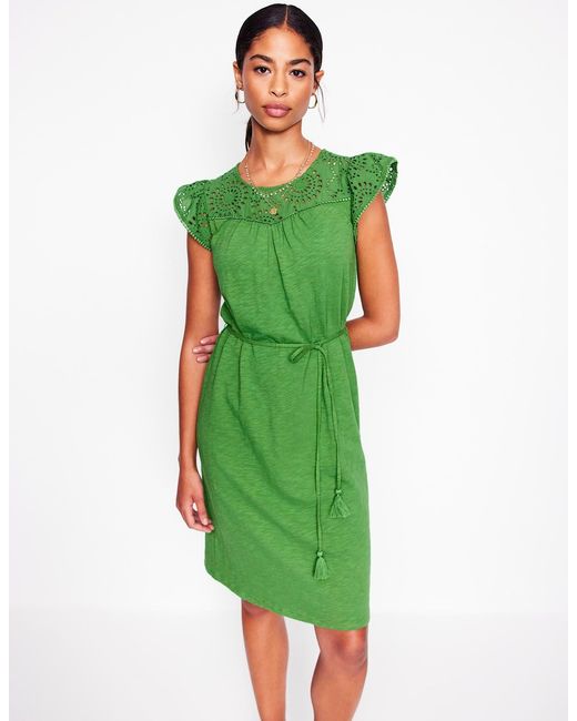 Boden Green Juliet Broderie Short Dress