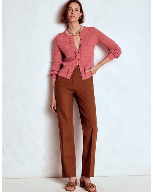 Boden Red Full Length Canonbury Trousers