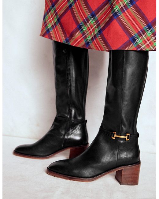 Boden Black Iris Snaffle Heel Boot