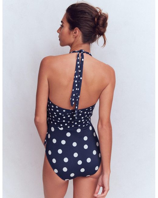 Boden Blue Tilos Tie Side Swimsuit
