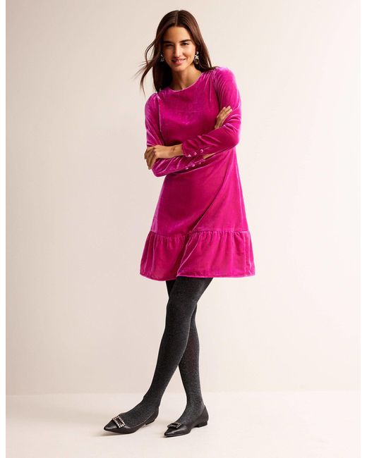 Boden Velvet Short Dressvibrant Plum in Pink | Lyst UK Boden Velvet Short Dressvibrant Plum in Pink | Lyst UK