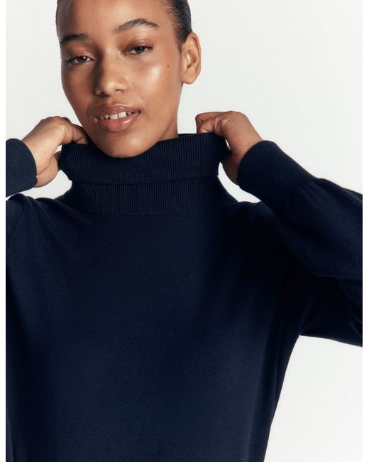 Boden Blue Camilla Roll Neck Sweater