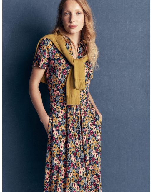 Boden Brown Heidi Jersey Midi Tea Dress